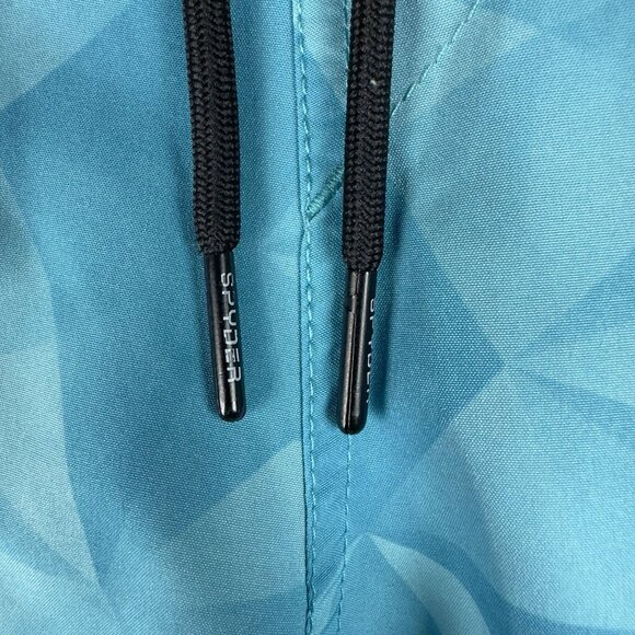 Spyder Swim Trunks Mens XXL Geometric Blue Brief  Lined Pockets & Drawstring - Picture 4 of 10
